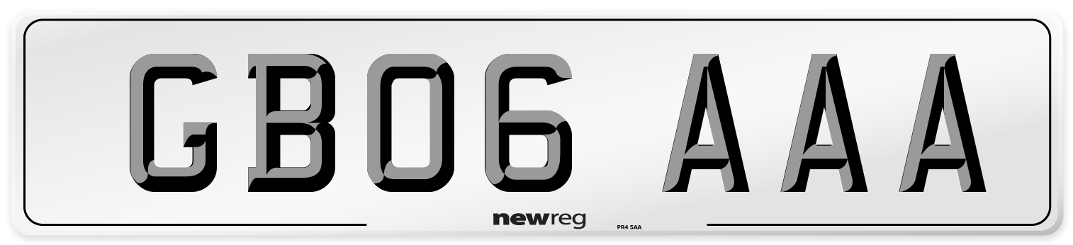 GB06 AAA Number Plate from New Reg